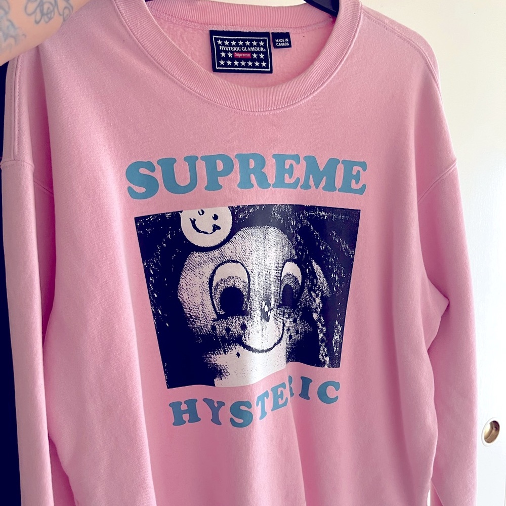 Supreme x Hysteric Glamour Crewneck 'Light Pink' Mens - Size M